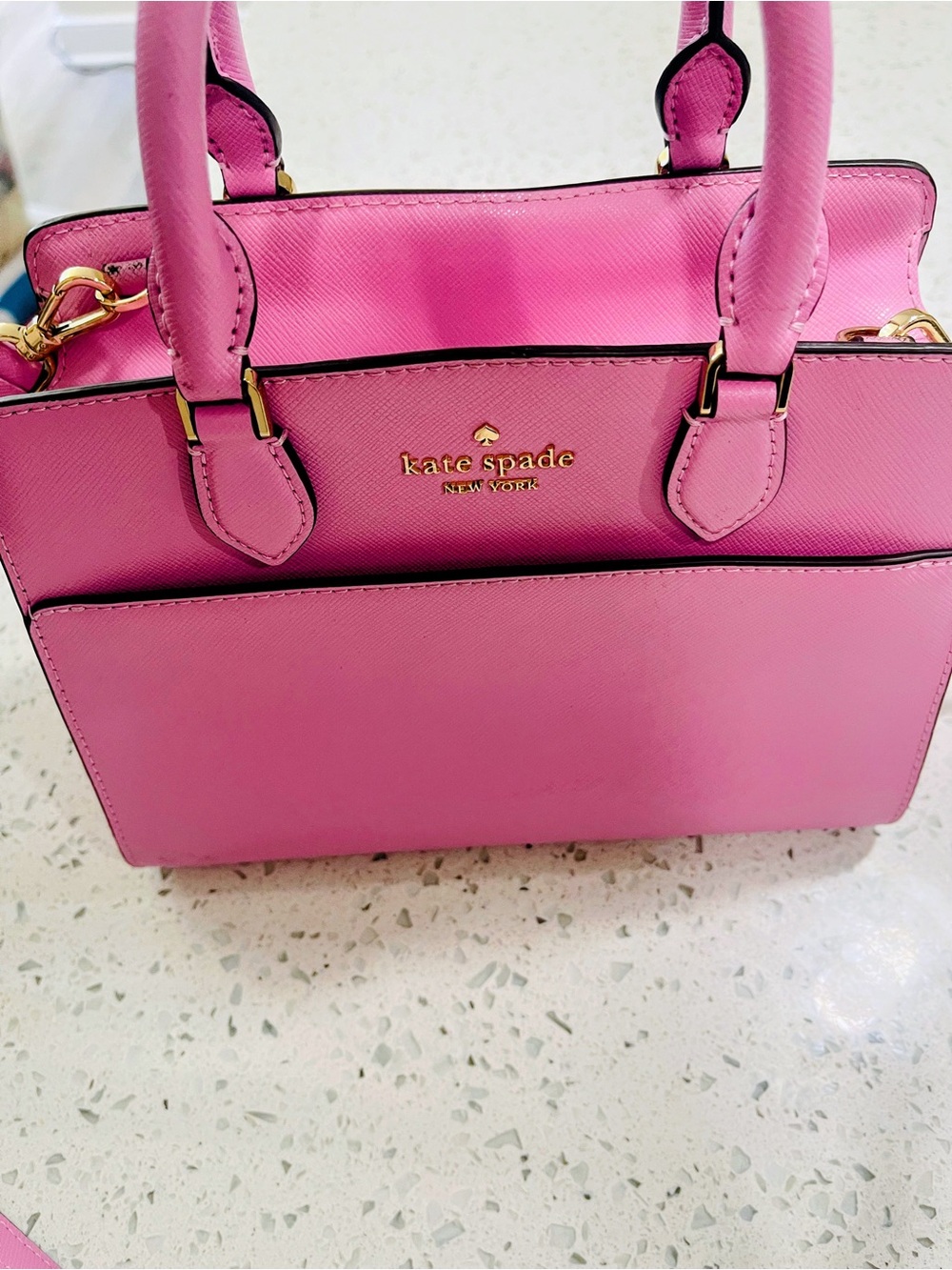 kate spade New York Pink Saffiano small Satchel